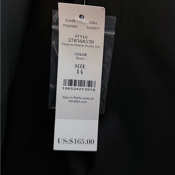 🆕 White House Black Market Black Blazer with Gold Buttons - Picture 6 of 11